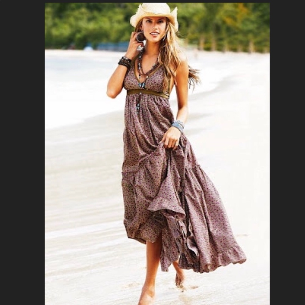 Victoria’s Secret Floral Halter Dress Prairie Chic
